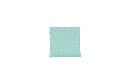 Intrecciato Weave Green Pouch