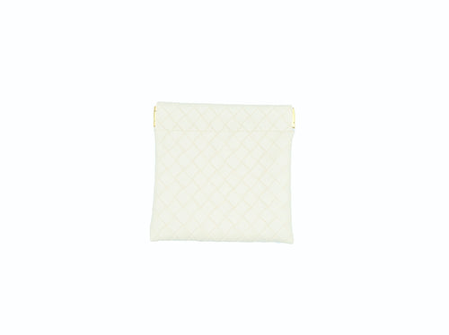 Intrecciato Weave Beige Pouch