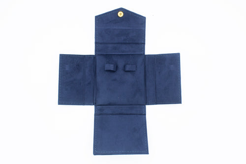 Ultra Suede Navy Blue Earring Folder