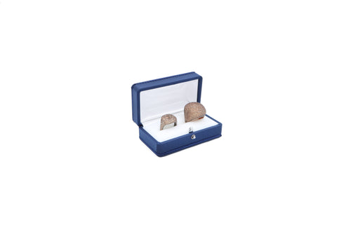 Romance Blue Double Ring Box