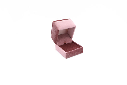 Pink Velvet Ring/Earring Box