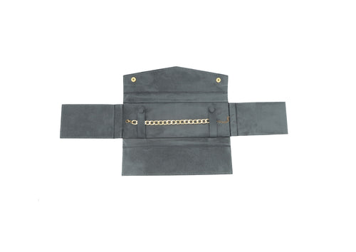 Ultra Suede Grey Bracelet Folder