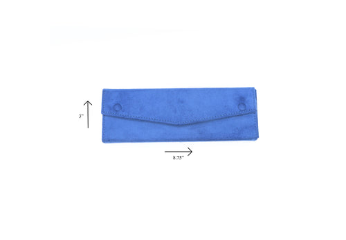 Ultra Suede Blue Bracelet Folder