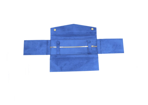 Ultra Suede Blue Bracelet Folder