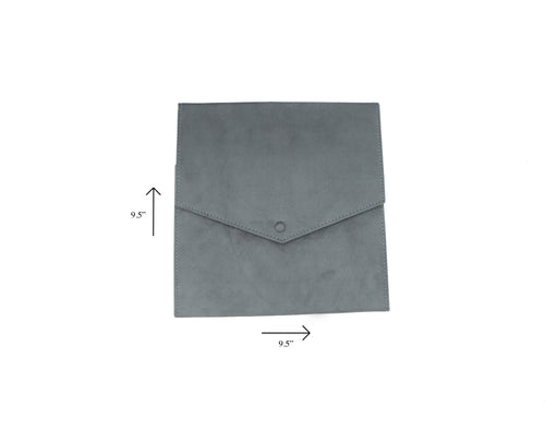 Ultra Suede Grey Necklace Folder (Large)