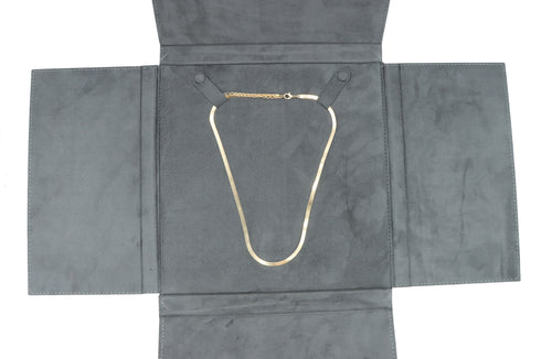 Ultra Suede Grey Necklace Folder (Large)