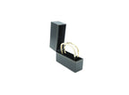 Leatherette Look Black Hoop Earring Box