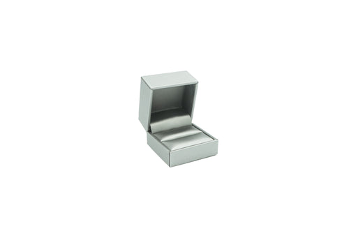 Lux Silver Leatherette Earring Box