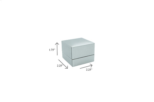 Lux Silver Leatherette Earring Box