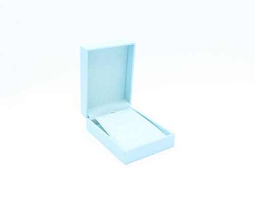 Lux Light Blue Leatherette Pendant/Earring Box