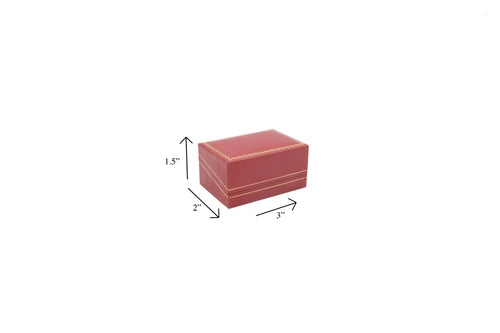 Leatherette Look Red Cufflink Box