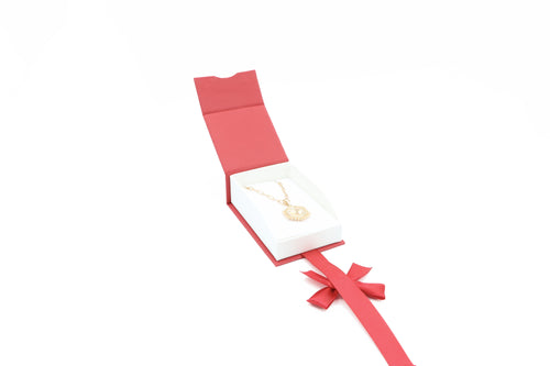 Red Ribbon Bow Pendant Box (Medium)