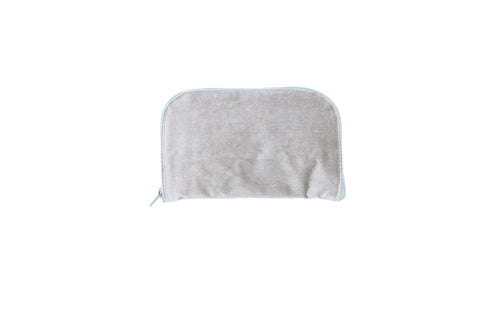 Italian Velveteen Jewelry Grey Clutch Carrier