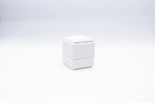 White jewelry box on a white background