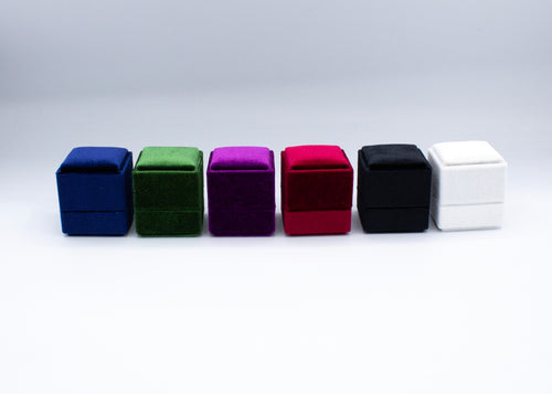 Assorted Plush Velvet Ring Box
