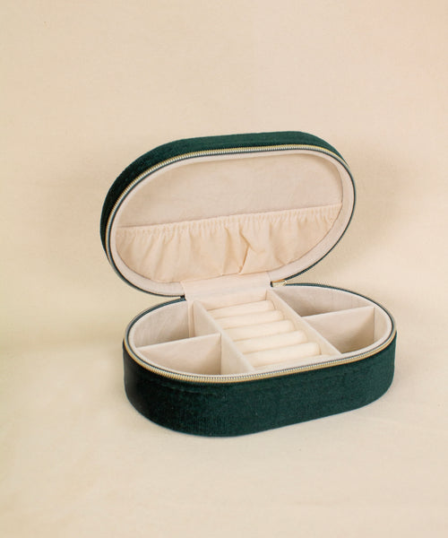 Emerald Velvet Jewelry Box