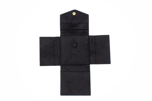 Ultra Suede Black Ring Folder