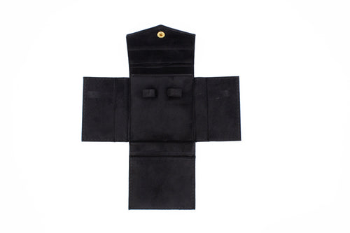Ultra Suede Black Drop Earring Folder
