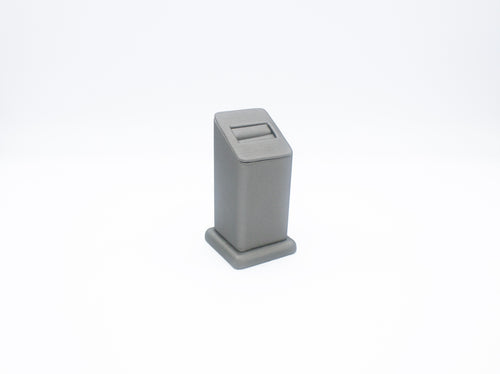 Grey Leatherette Slot Ring Display (Large)