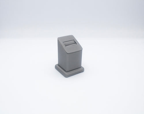 Grey Leatherette Slot Ring Display (Medium)