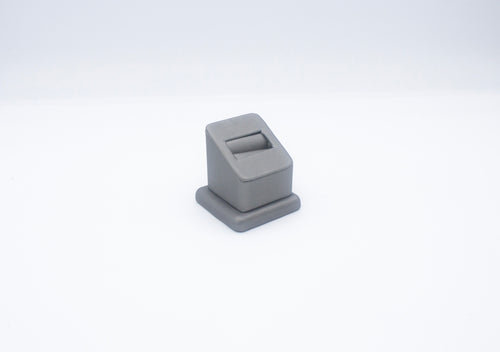 Grey Leatherette Slot Ring Display (Small)