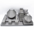 Grey Leatherette 14 Piece Display Set