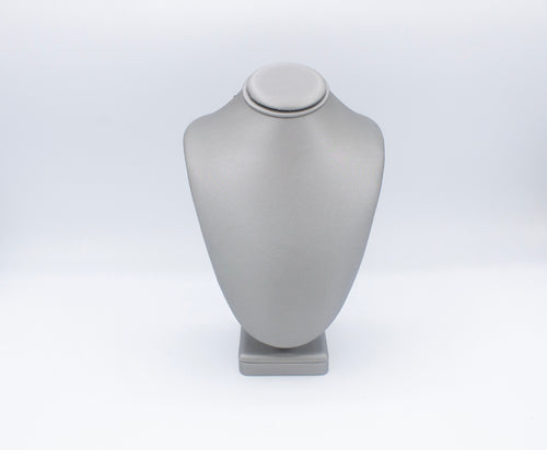 Grey Leatherette Narrow Necklace Display (Medium)