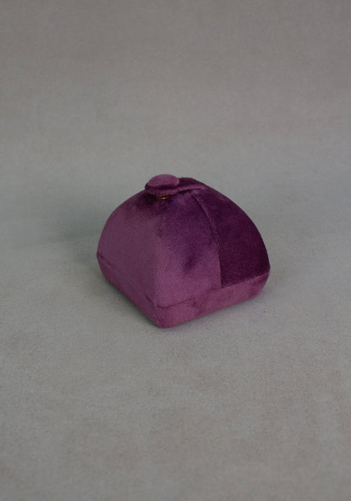 Deluxe Velvet Plum Ring Box