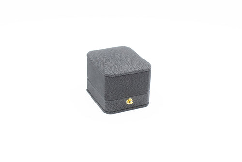 Nabuka Leather Dark Grey Slot Ring Box