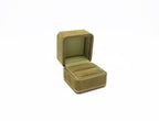 Enchanted Suede Olive Green Ring Box