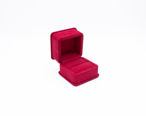 Enchanted Suede Red Ring Box