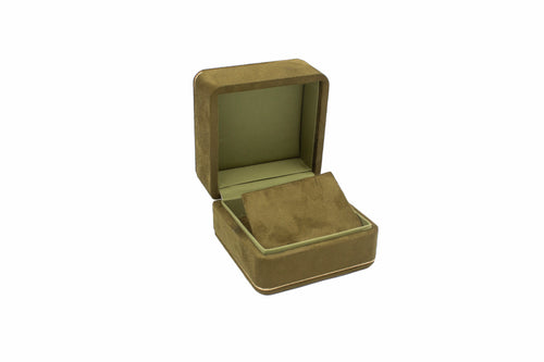 Enchanted Suede Olive Green Earring Box