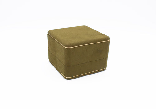 Enchanted Suede Olive Green Earring Box