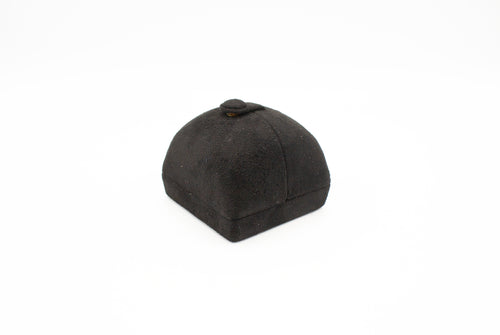 Deluxe Euro Suede Black Double Ring Box