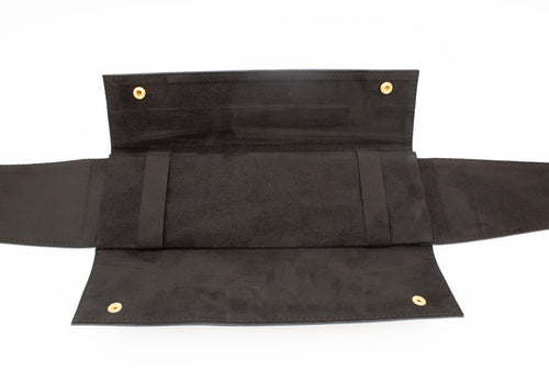 Lux Leatherette Black Bracelet Folder