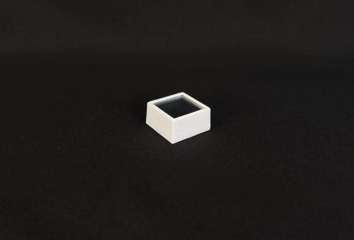 1.5" Square White Gem Jar