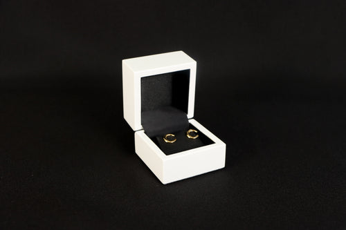 Moderna White Wood Earring Box