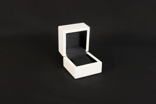 Moderna White Wood Earring Box