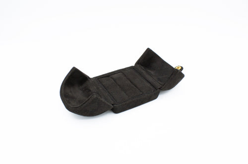 Deluxe Euro Suede Vertical Double Ring Box