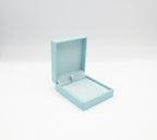 Lux Light Blue Leatherette Pendant/Earring Box