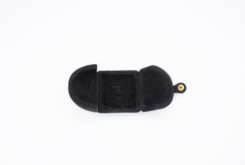 Deluxe Euro Suede Black Clip Ring Box