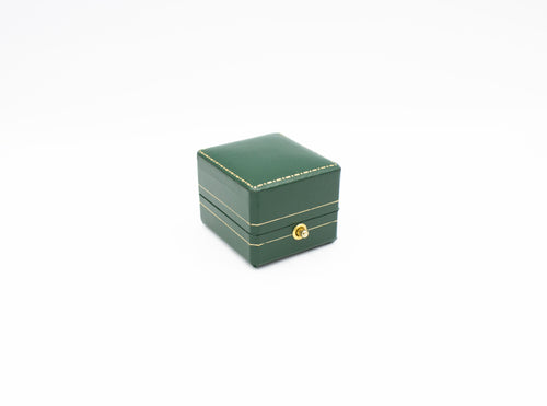 Mini Leatherette Green Ring Box