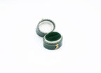 Mini Oval Leatherette Green Box