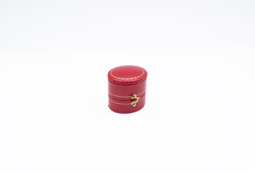 Mini Oval Leatherette Red Box