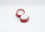 Mini Oval Leatherette Red Box