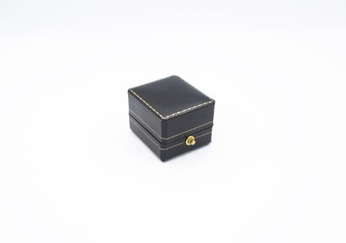 Mini Leatherette Black Ring Box