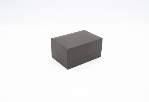 Leatherette Brown Double Ring Box