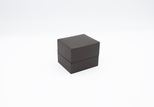Lux Brown Leatherette Earring Box