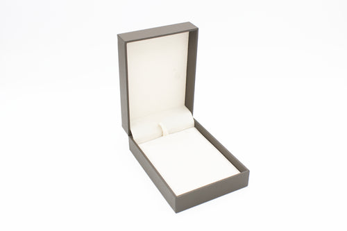 Lux Brown Leatherette Pendant Box (Large)
