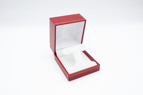 Leatherette Look Red Earring T-Box